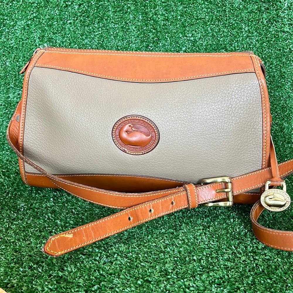 Dooney & Bourke Vintage Leather Shoulder Bag With Adjustable Strap